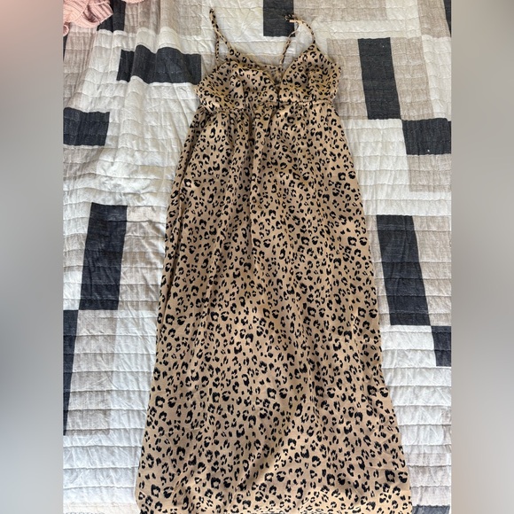 a new day Dresses & Skirts - a new day Tan Leopard Print Maxi Dress